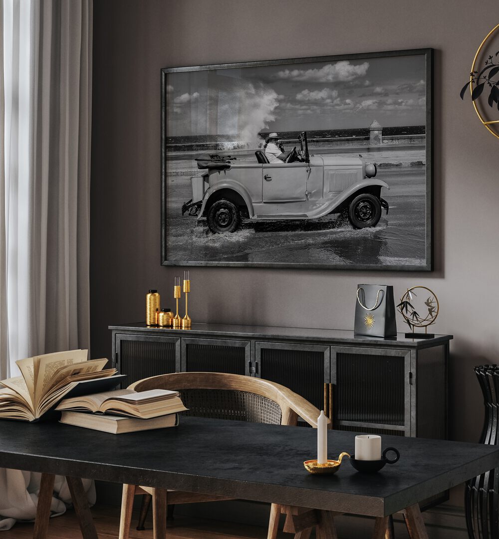Vintage car captured in stunning detail, showcasing MALECON, PHOTOGRAPHY PRINTS that celebrate urban life.