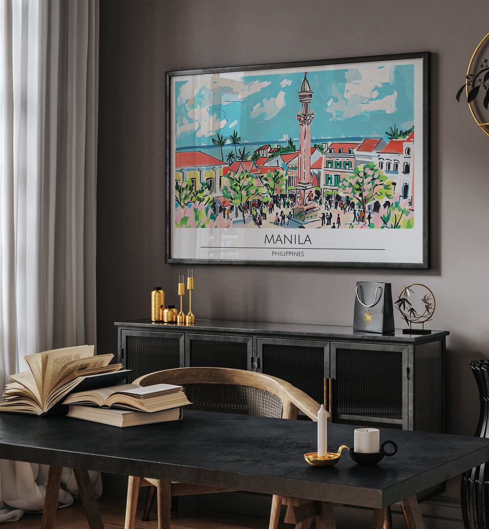 manila city-philippines II travel posters Artwork Iplaced on a Wall