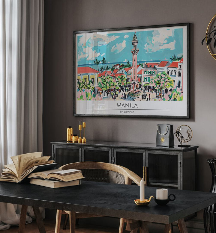 manila city-philippines II travel posters Artwork Iplaced on a Wall