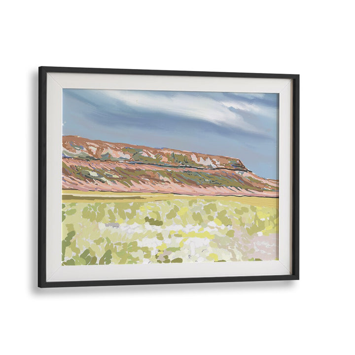 Stunning MEMORIES IN BLOOM, LANDSCAPE PAINTINGS in a black frame, ideal for transforming your space with nature's beauty.