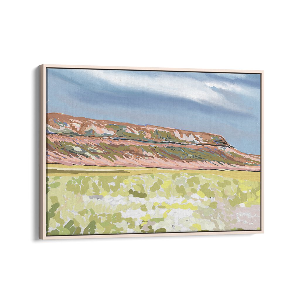 Stunning MEMORIES IN BLOOM, LANDSCAPE PAINTINGS framed art piece capturing nature's beauty in vibrant colors.