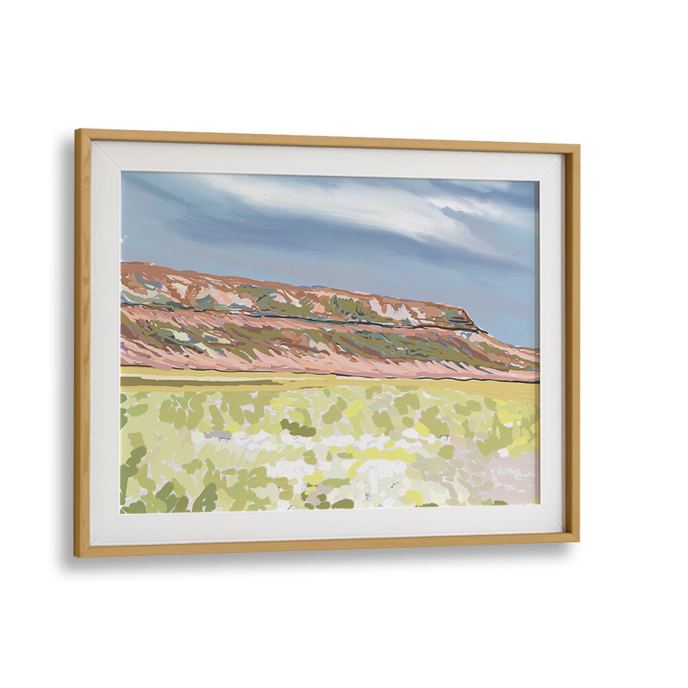Stunning MEMORIES IN BLOOM, LANDSCAPE PAINTINGS in an oak frame, perfect for transforming your space with nature's beauty.