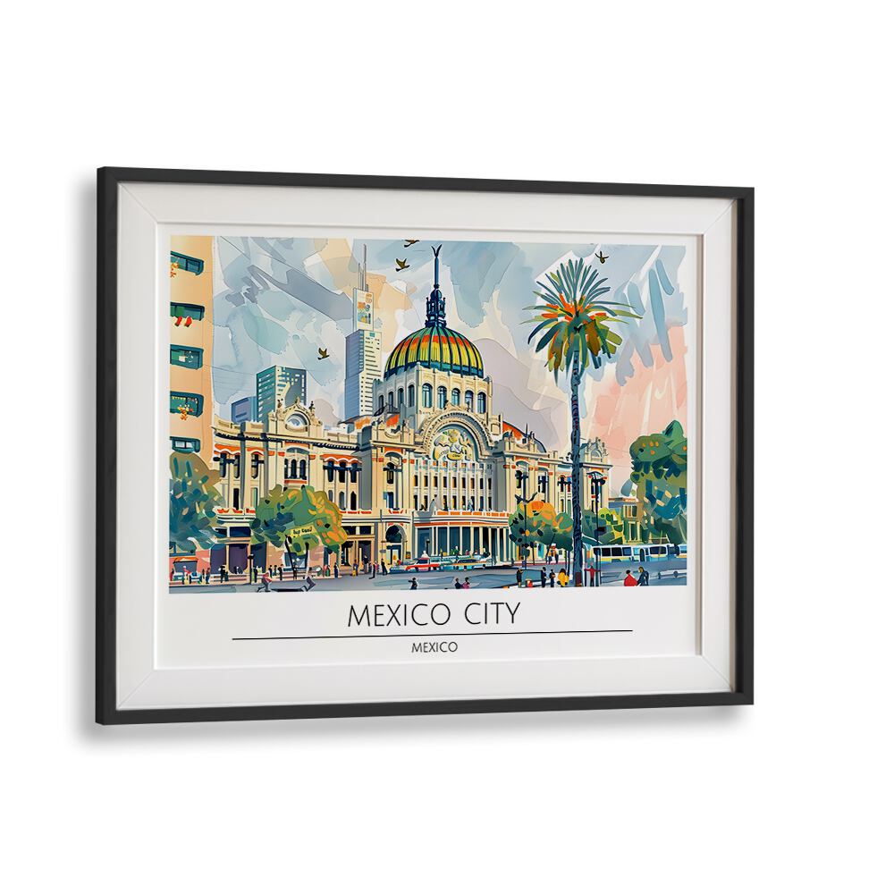 mexico city-mexico II travel posters in Black Frame With Mount