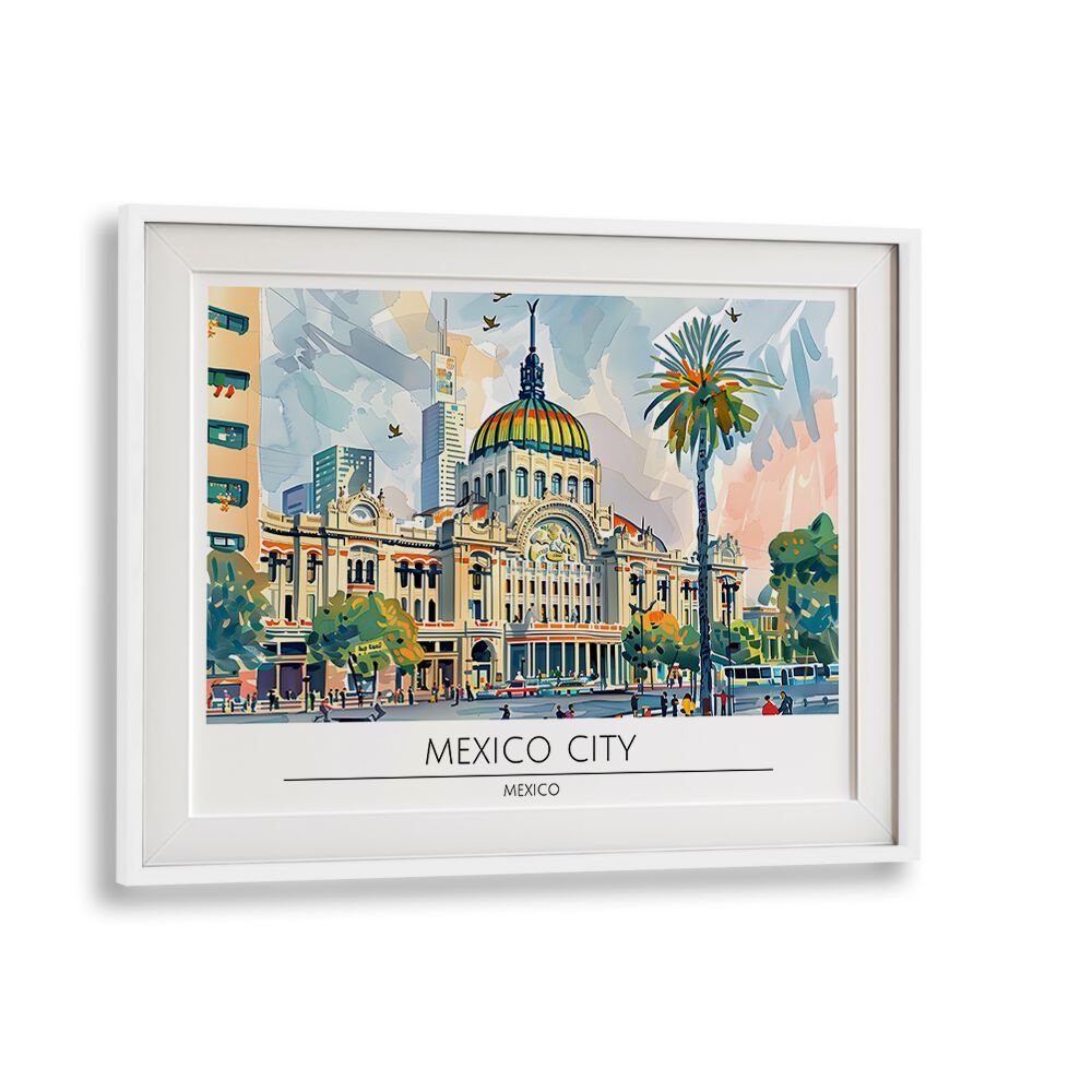 mexico city-mexico II travel posters in White Frame With Mount