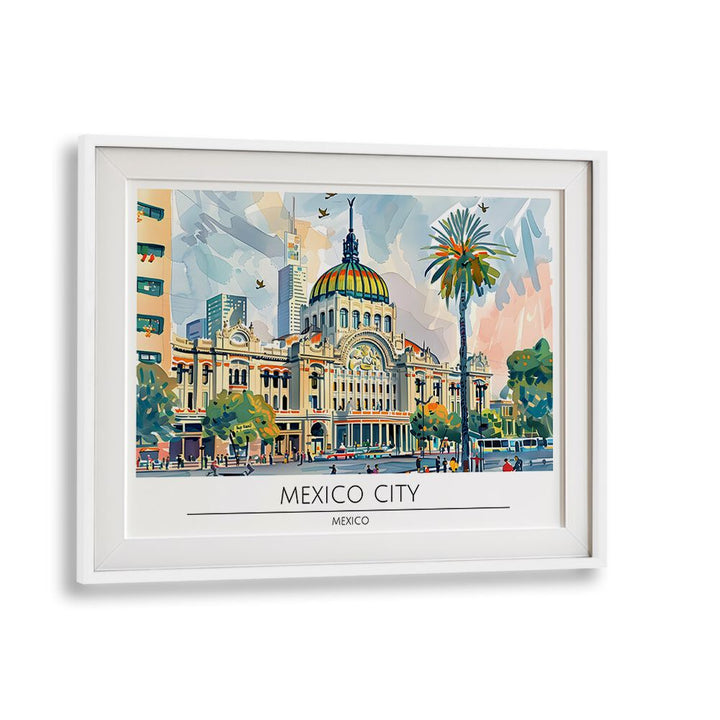 mexico city-mexico II travel posters in White Frame With Mount