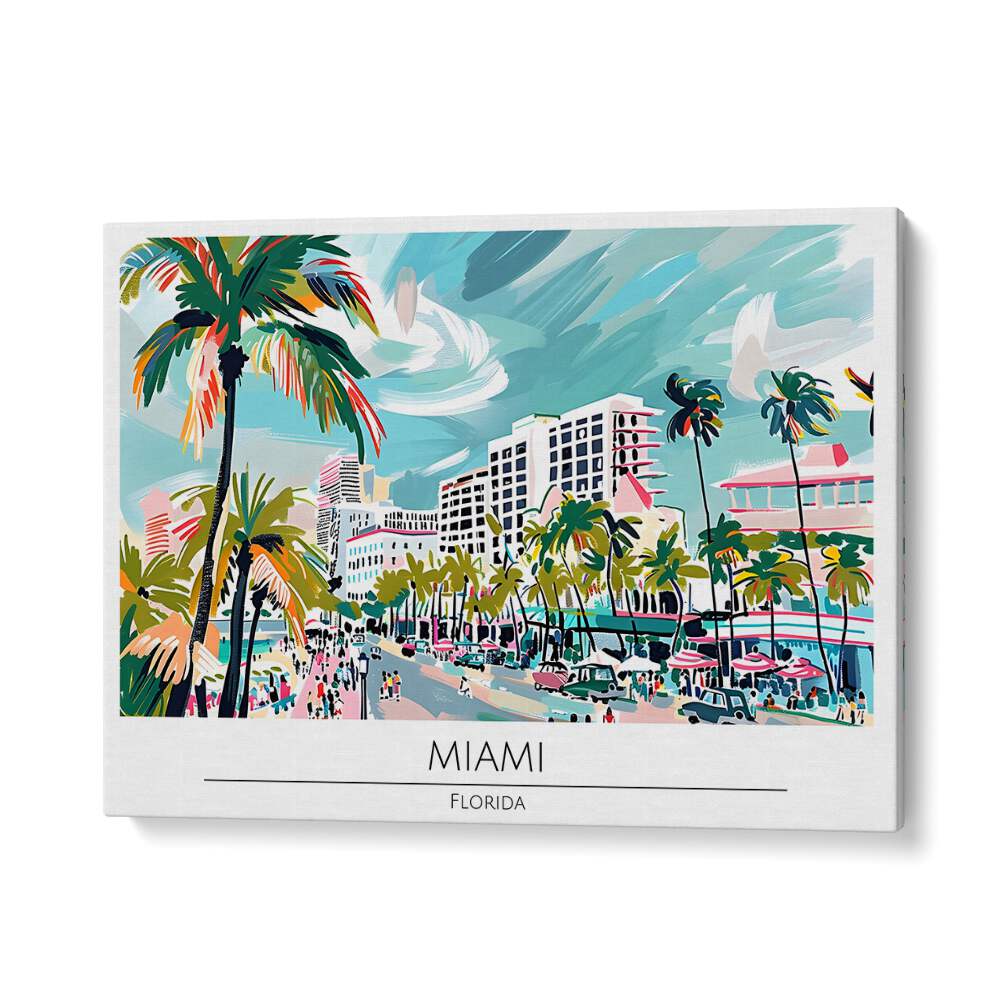 miami-florida travel posters in Gallery Wrap