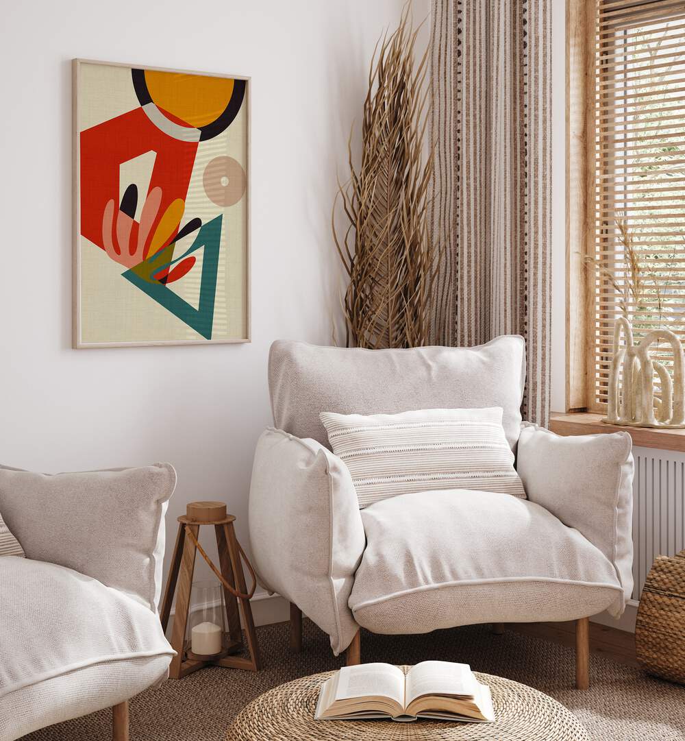 Brighten your space with MID CENTURY CIRQUE II, ABSTRACT PAINTINGS by Ana Rut Bre, a vibrant art piece for modern decor.