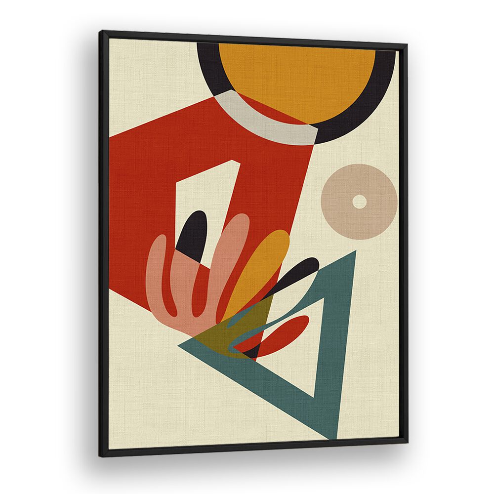 Bright and vibrant, MID CENTURY CIRQUE II, ABSTRACT PAINTINGS by Ana Rut Bre enhances any space with modern art elegance.