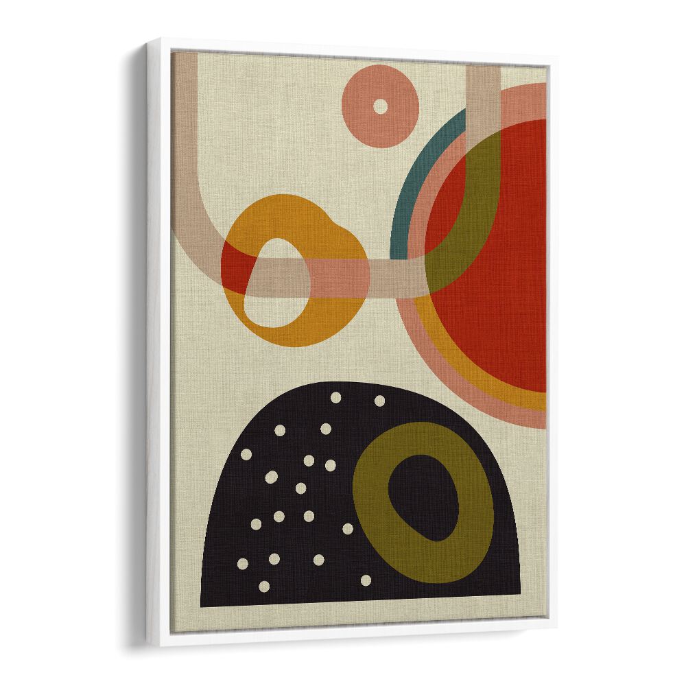 Mid Century Cirque IV Kopie, abstract paintings showcasing vibrant shapes, perfect for adding elegance to any space.