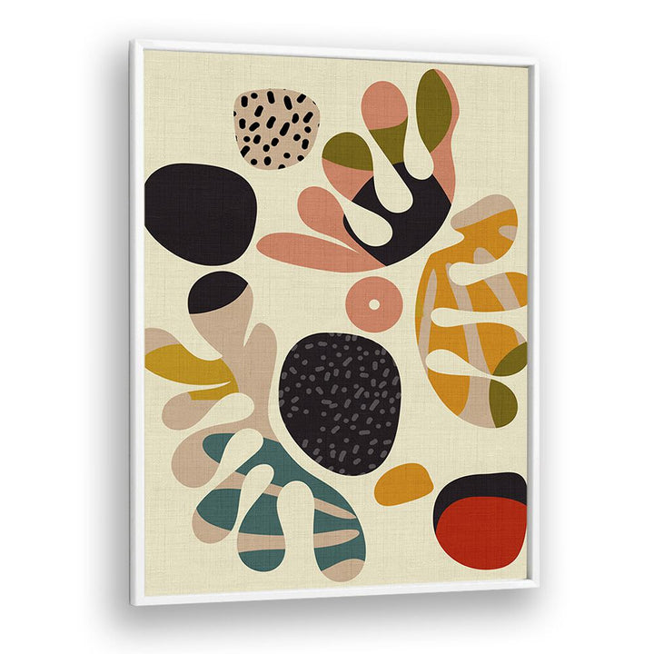 Bright and colorful MID CENTURY CUT OUTS II, ABSTRACT PAINTINGS by Ana Rut Bre, perfect for modern home decor.