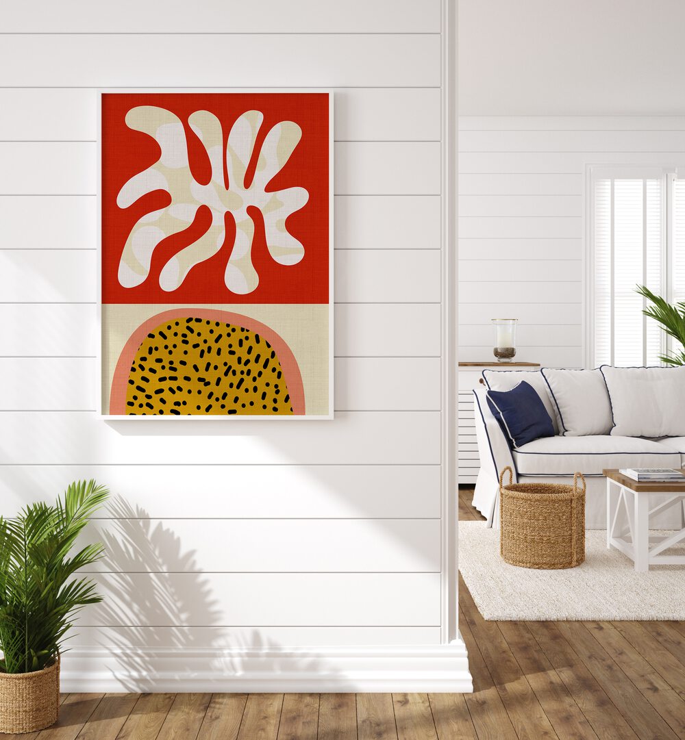 Vibrant MID CENTURY CUT OUTS, ABSTRACT PAINTINGS by Ana Rut Bre enhance your space with modern elegance.