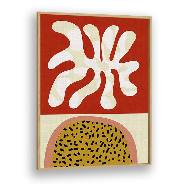 Transform your space with MID CENTURY CUT OUTS, ABSTRACT PAINTINGS by Ana Rut Bre, framed in oak wood elegance.