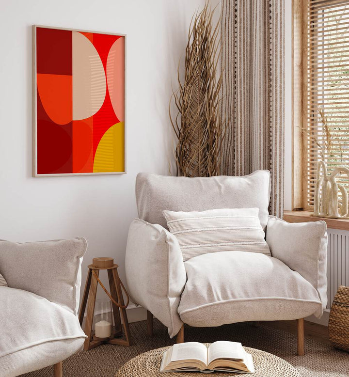 Bright and elegant, MID CENTURY PASTEL X, ABSTRACT PAINTINGS by Ana Rut Bre enhances modern living spaces beautifully.