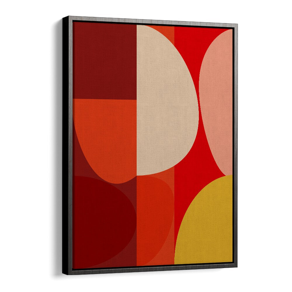 Vibrant MID CENTURY PASTEL X, ABSTRACT PAINTINGS by Ana Rut Bre, showcasing elegance in a black floater frame.