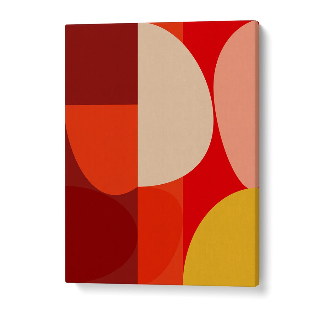Vibrant MID CENTURY PASTEL X, ABSTRACT PAINTINGS by Ana Rut Bre, showcasing elegant shapes and colors on canvas.