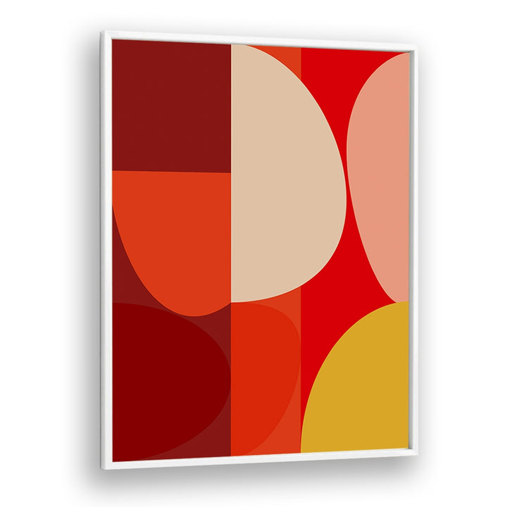 Elegant MID CENTURY PASTEL X, ABSTRACT PAINTINGS by Ana Rut Bre, framed art piece showcasing vibrant colors and shapes.