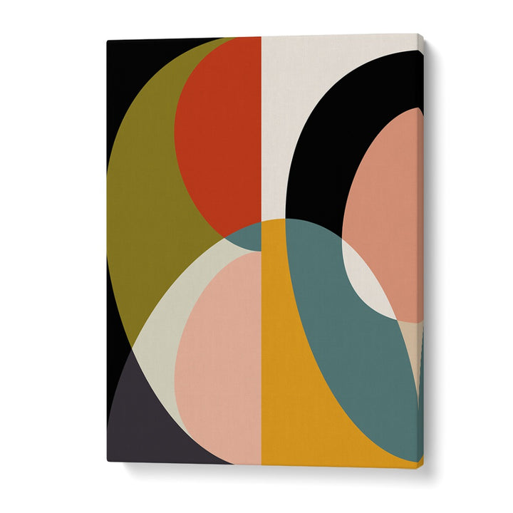 Vibrant colors and shapes in MID CENTURY PASTEL XI, ABSTRACT PAINTINGS by Ana Rut Bre capture modern elegance.