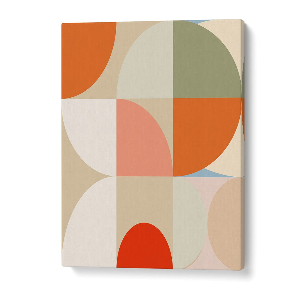 Explore the vibrant colors of MID CENTURY PASTEL XII, ABSTRACT PAINTINGS by Ana Rut Bre on premium canvas.