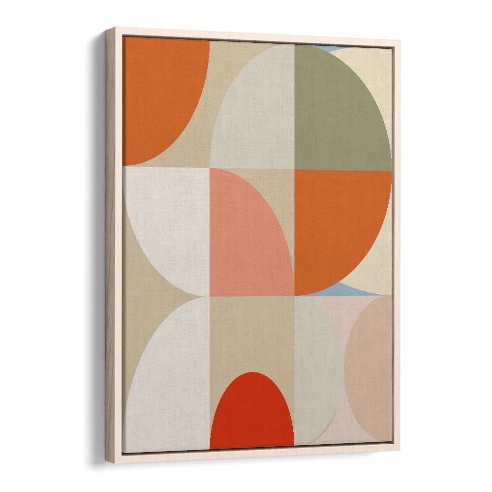 Vibrant MID CENTURY PASTEL XII, ABSTRACT PAINTINGS by Ana Rut Bre, elegantly framed for modern decor.