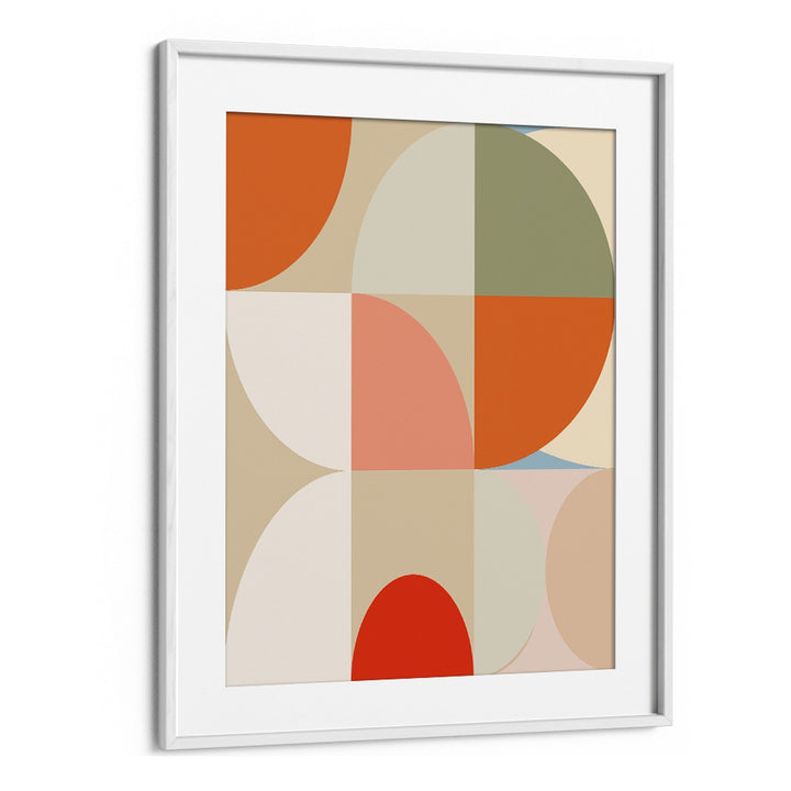 Vibrant MID CENTURY PASTEL XII, ABSTRACT PAINTINGS by Ana Rut Bre, elegantly framed, perfect for contemporary decor.