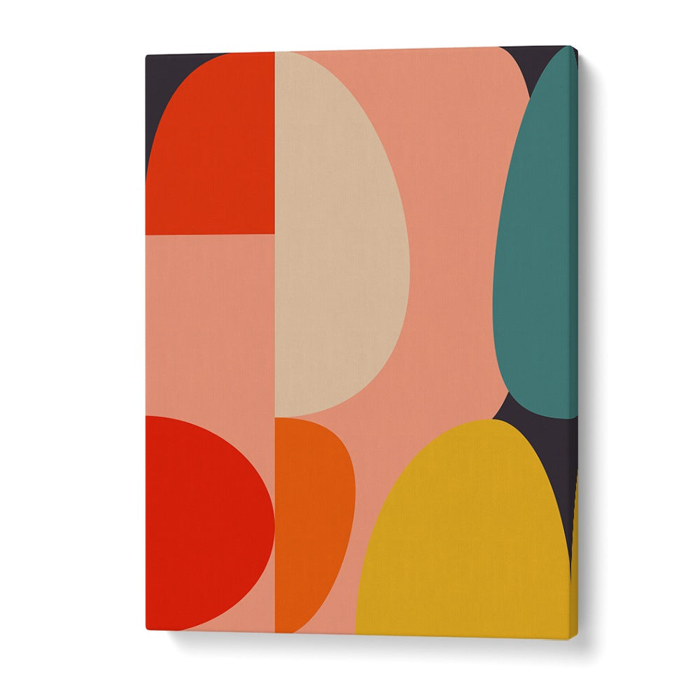Colorful geometric design of MID CENTURY PASTEL XIV, ABSTRACT PAINTINGS by Ana Rut Bre for modern home decor elegance.