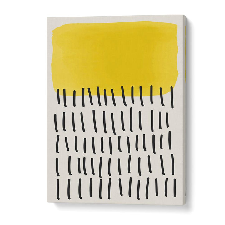 Minimal Abstract Series III, Boho art prints by Jay Stanley featuring bold yellow and black geometric designs.