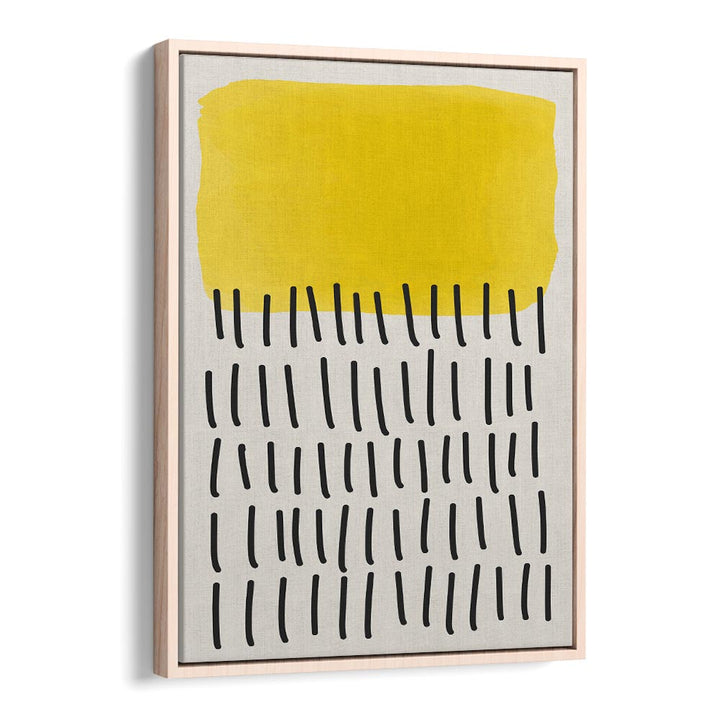 Bright yellow and black geometric design from the MINIMAL ABSTRACT SERIES III, BOHO ART PRINTS by Jay Stanley.