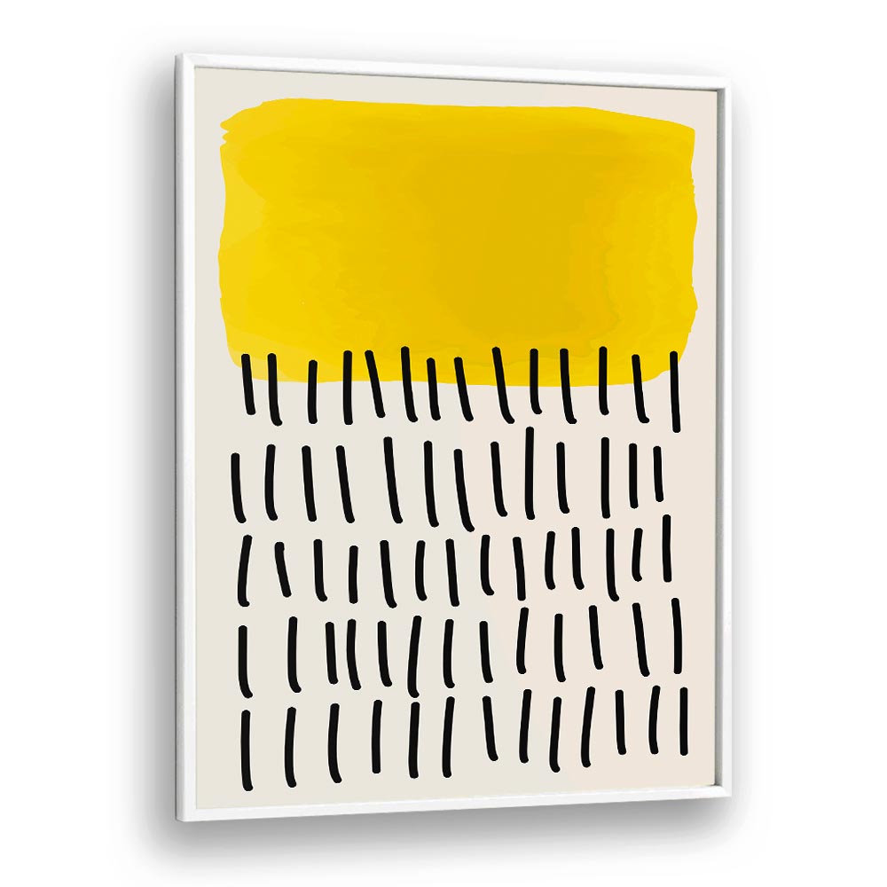 Minimal Abstract Series III, Boho art prints featuring a vibrant yellow and black design by Jay Stanley. Perfect for any space.