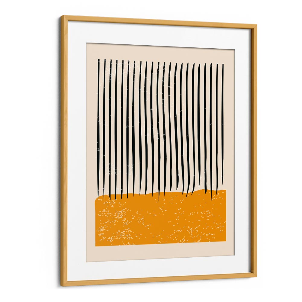 Elevate your space with MINIMAL ABSTRACT SET III, BOHO ART PRINTS by Jay Stanley, framed in elegant oak.