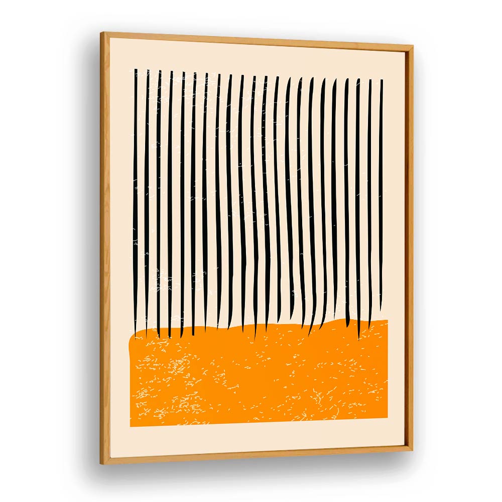 Minimal Abstract Set III, Boho Art Prints by Jay Stanley showcases contemporary design with vibrant orange accents.