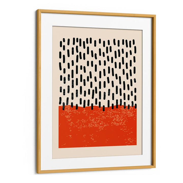 Minimal Abstract Set IV, Boho Art Prints by Jay Stanley in an elegant oak frame, perfect for modern home decor.