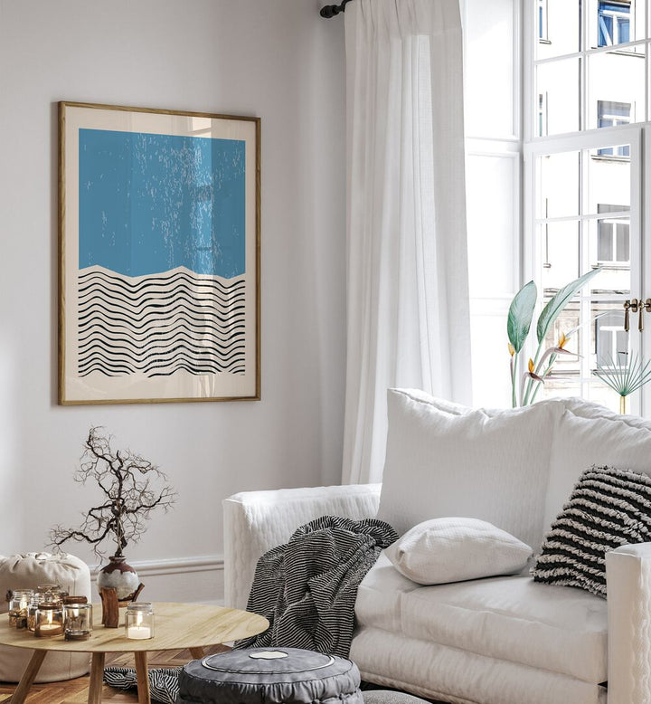 Minimal Shapes Series XXI by Jay Stanley showcases abstract art with elegant simplicity in a modern living space.