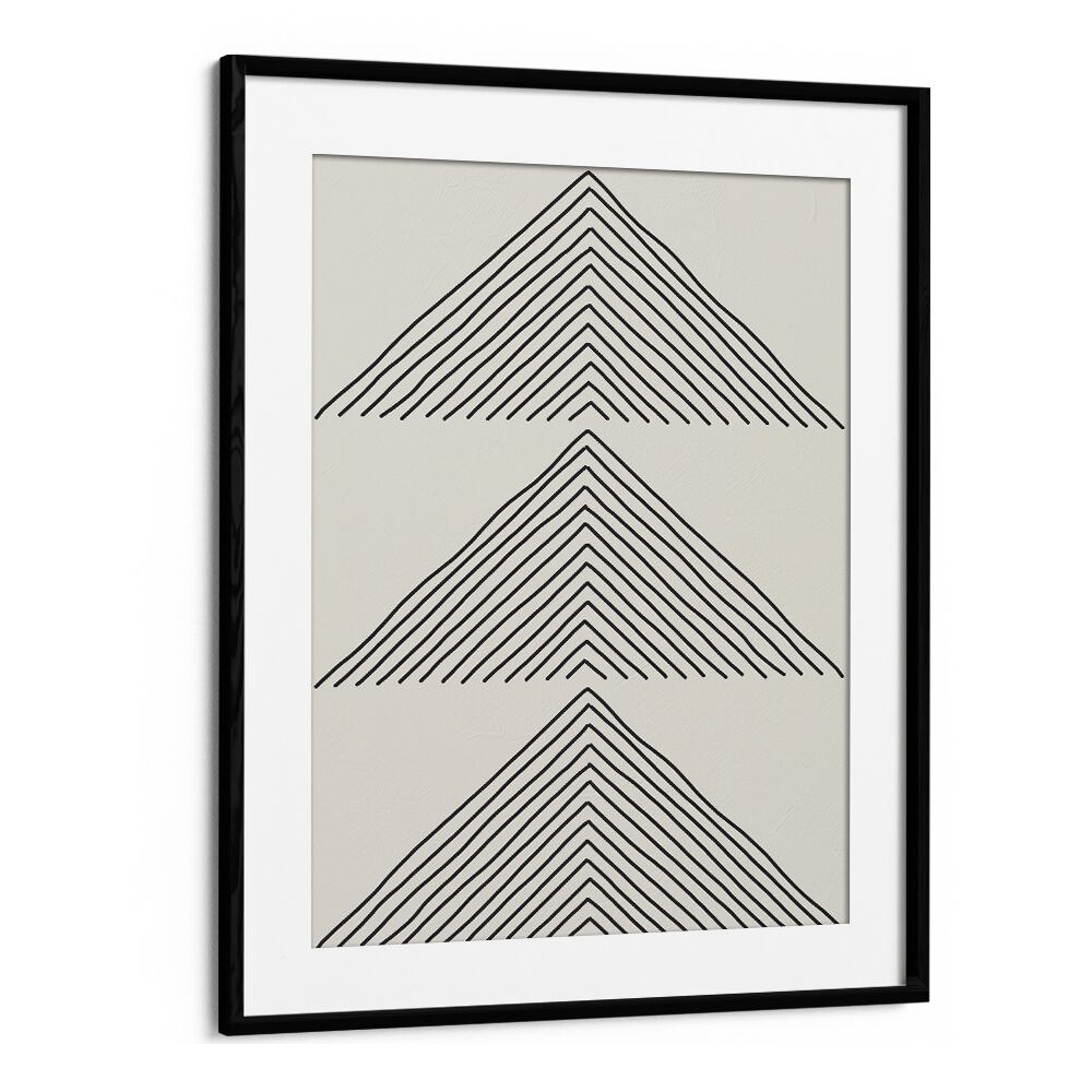 Minimalism Expression II, geometric art prints by Jay Stanley in a sleek black frame, perfect for modern decor.