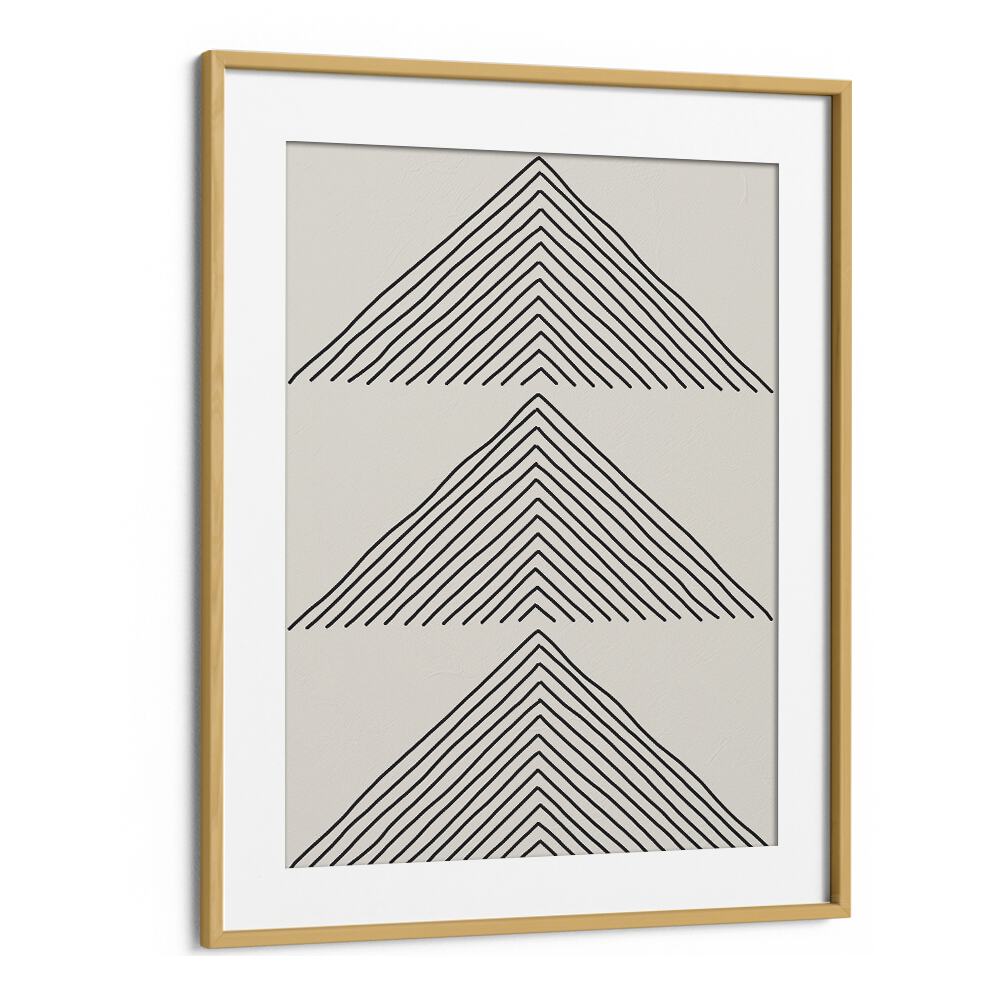 Minimalism Expression II, geometric art prints by Jay Stanley, framed with oak, showcasing modern design elements.