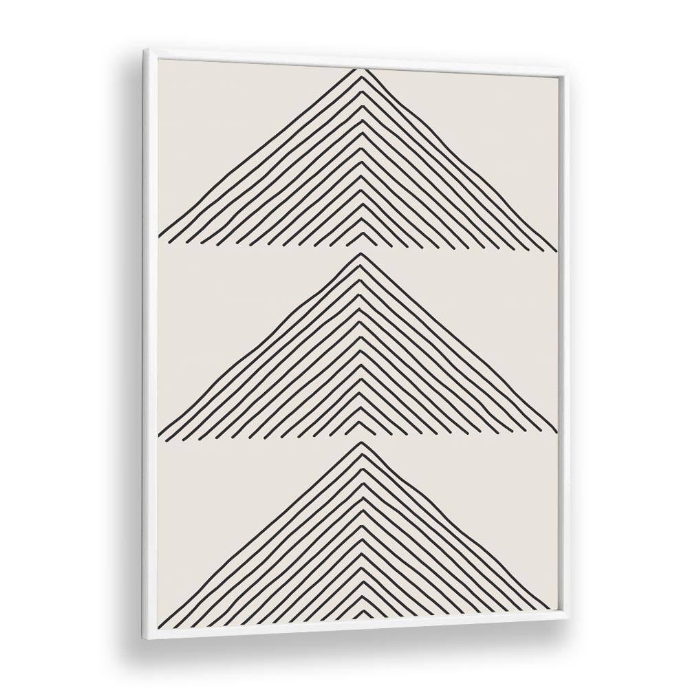 Minimalism Expression II, geometric art prints by Jay Stanley features sleek lines in a contemporary white frame.