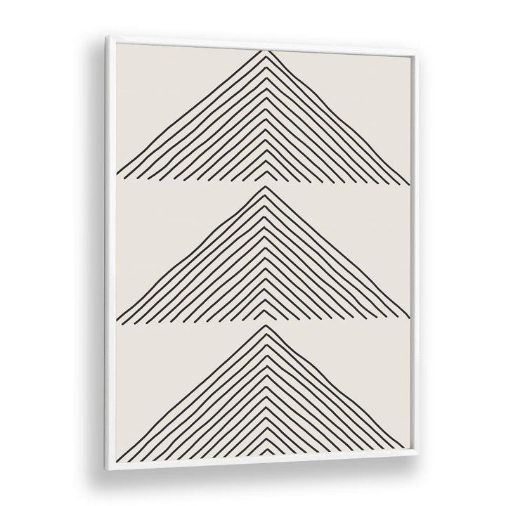Minimalism Expression II, geometric art prints by Jay Stanley features sleek lines in a contemporary white frame.