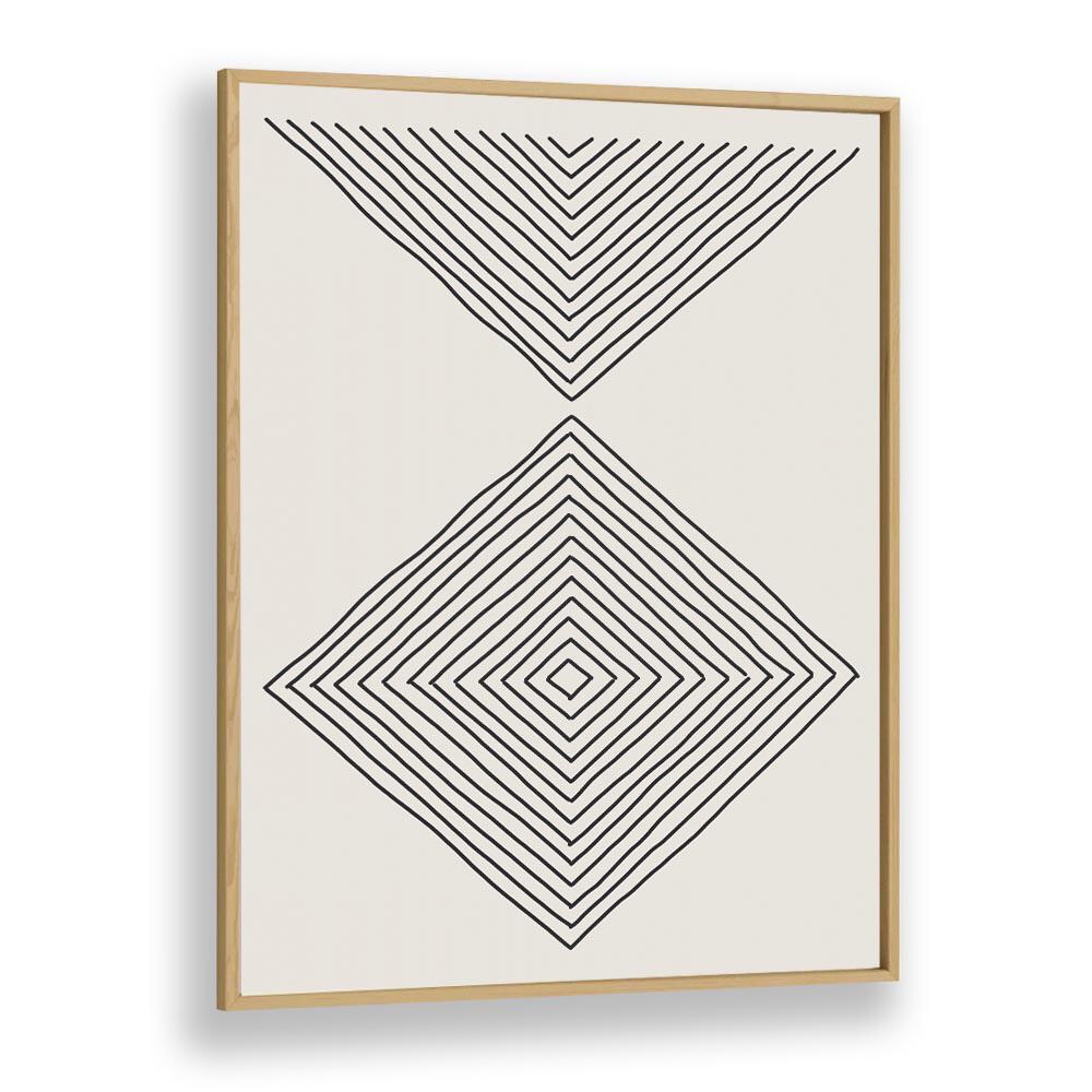Elegant MINIMALISM EXPRESSION III, GEOMETRIC ART PRINTS by Jay Stanley, framed in oak, showcasing striking geometric designs.