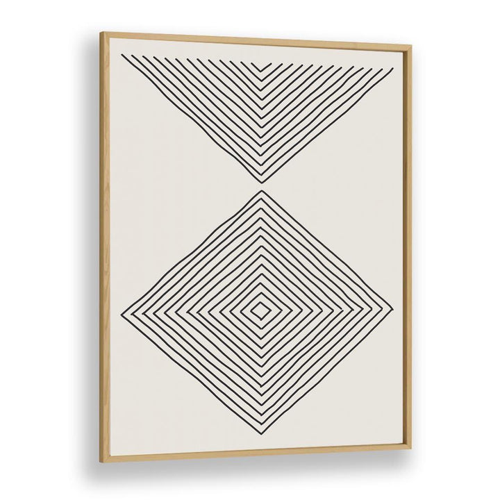 Elegant MINIMALISM EXPRESSION III, GEOMETRIC ART PRINTS by Jay Stanley, framed in oak, showcasing striking geometric designs.