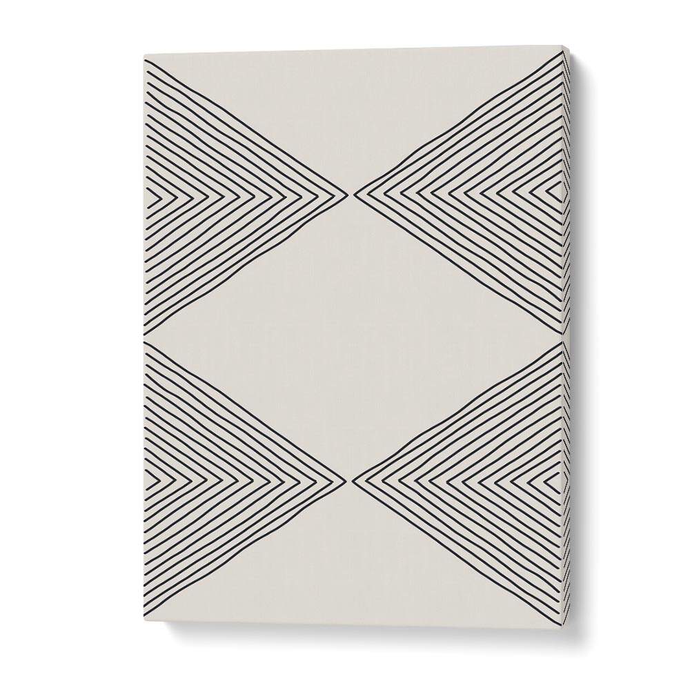 Minimalism Expression IV, geometric art prints by Jay Stanley showcase elegant black lines on a soft background.