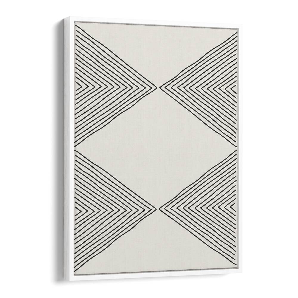 Minimalism Expression IV, geometric art prints by Jay Stanley showcase elegant lines in a modern white floater frame.