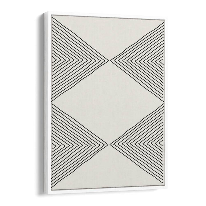 Minimalism Expression IV, geometric art prints by Jay Stanley showcase elegant lines in a modern white floater frame.
