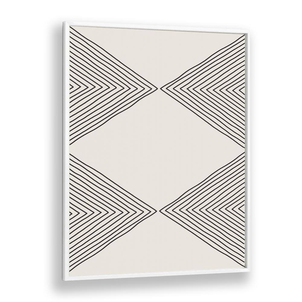 Stunning MINIMALISM EXPRESSION IV, GEOMETRIC ART PRINTS by Jay Stanley features elegant black lines on a soft background.