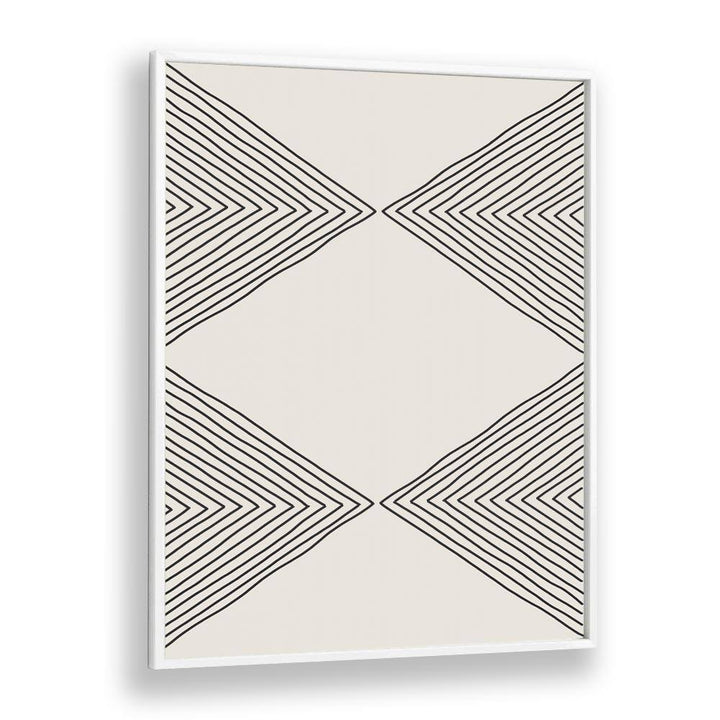 Stunning MINIMALISM EXPRESSION IV, GEOMETRIC ART PRINTS by Jay Stanley features elegant black lines on a soft background.
