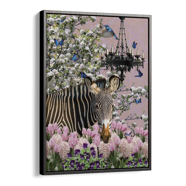 miss patty by sue skellern wall art prints in Black Floater Frame