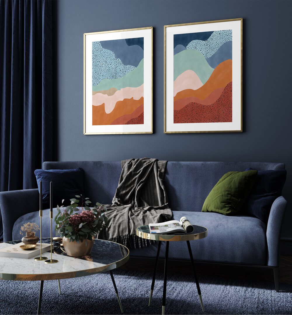 Transform your space with MISTY RADIANCE, SET OF 2 PAINTINGS, featuring vibrant colors and ethereal light.