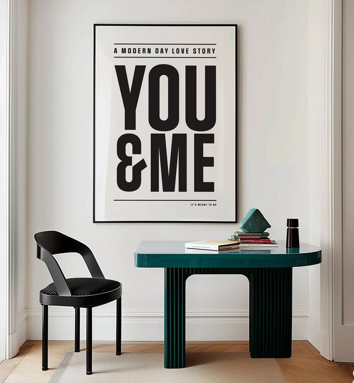 modern day love story by frankie kerr-dineen geometric paintings Artwork II placed on a wall