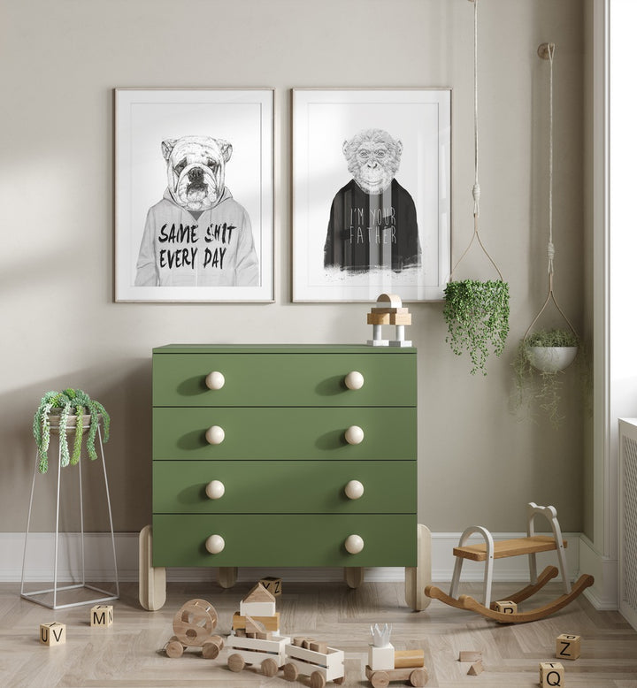 Whimsical MONKEY SET, SET OF 2 PAINTINGS adds playful charm to your home decor with delightful monkey designs.