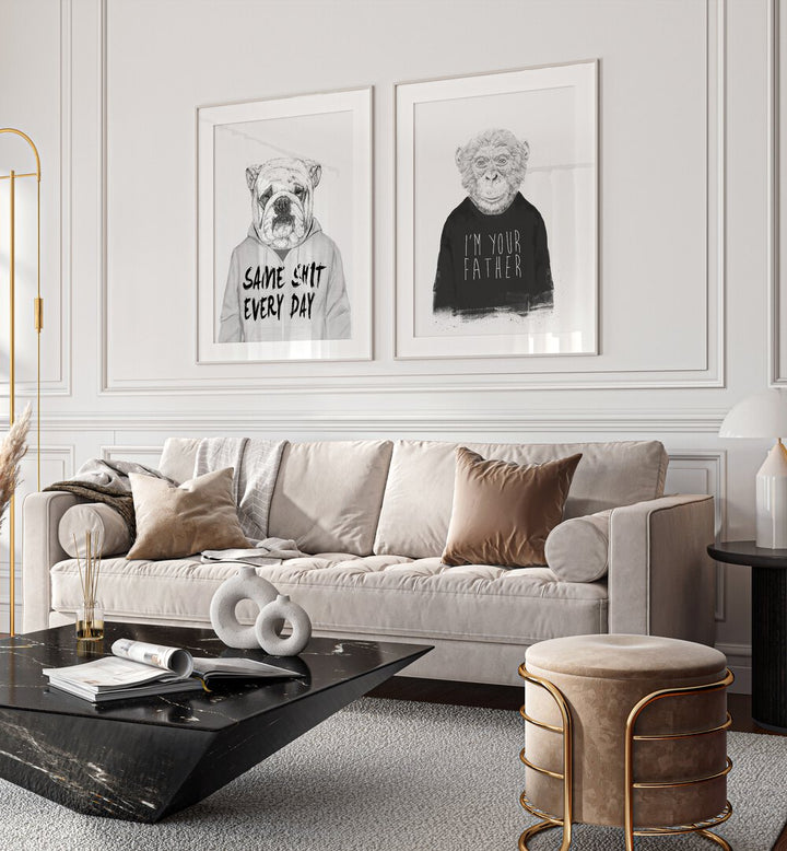 Add charm to your decor with the MONKEY SET, SET OF 2 PAINTINGS featuring playful monkey designs.