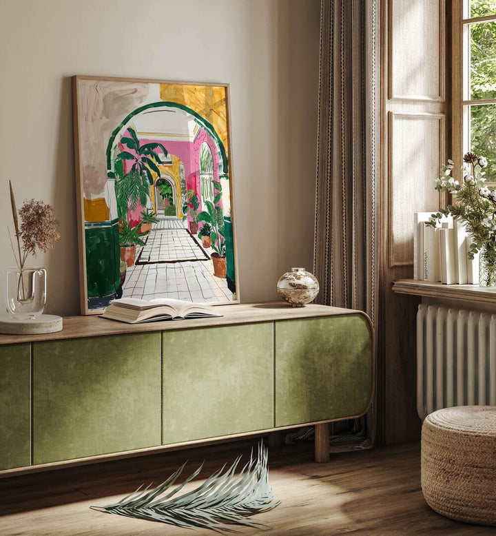 Vibrant "MYSTIC MEADOW" art print enhances your space with enchanting colors and dreamlike allure.
