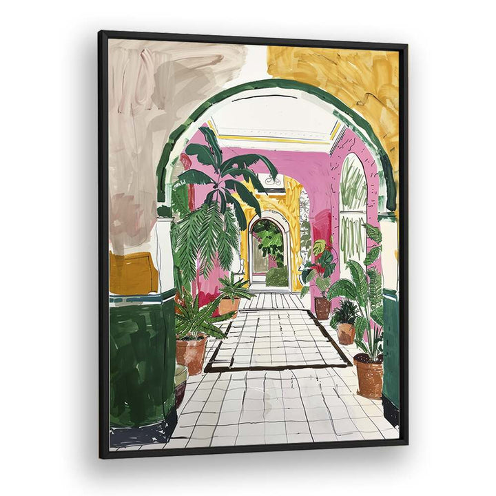 Stunning MYSTIC MEADOW, VIBRANT art print in a sleek black frame, perfect for elevating your living space.